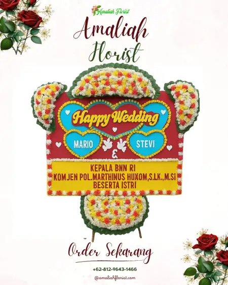 Papan Bunga Pernikahan Brawijaya